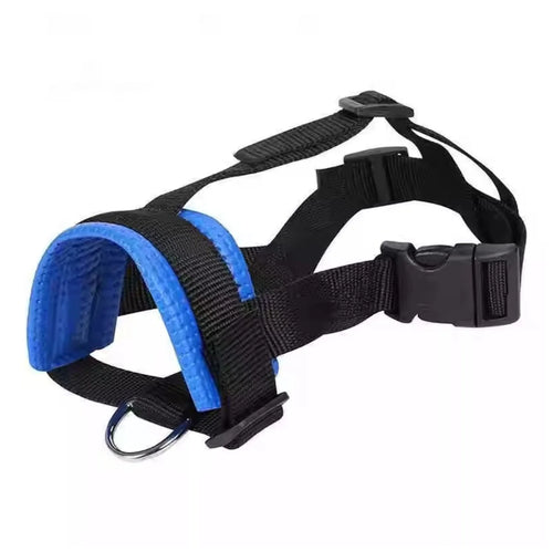 Adjustable Dog Muzzle - Anti-Bite & Anti-Chewing Leather Padded Mouth Cover for Small to Large Dogs