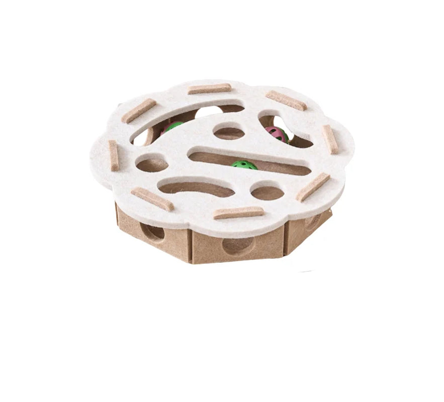 Interactive Cat Toy Puzzle Toys for Indoor Cats Felt Maze Box Kittern Toys S Self Ppet Cat Gamelay Fun Exercise Hide Seek Moving Cat Toy for Bored Cats Encourages Hunting Instincts