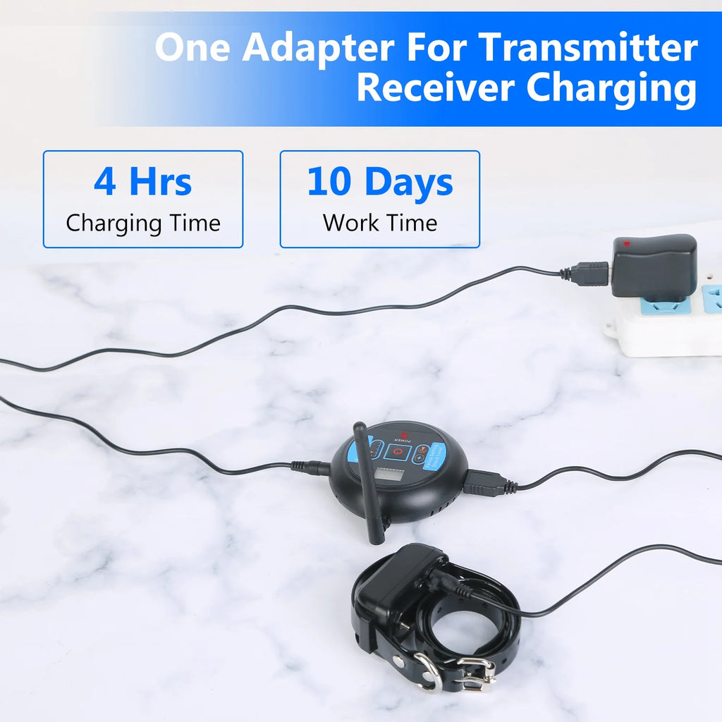 1Set Wireless Electric Dog Fence Pet Shock Boundary Containment System Electric Training Collar for Small Medium Large Dogs
