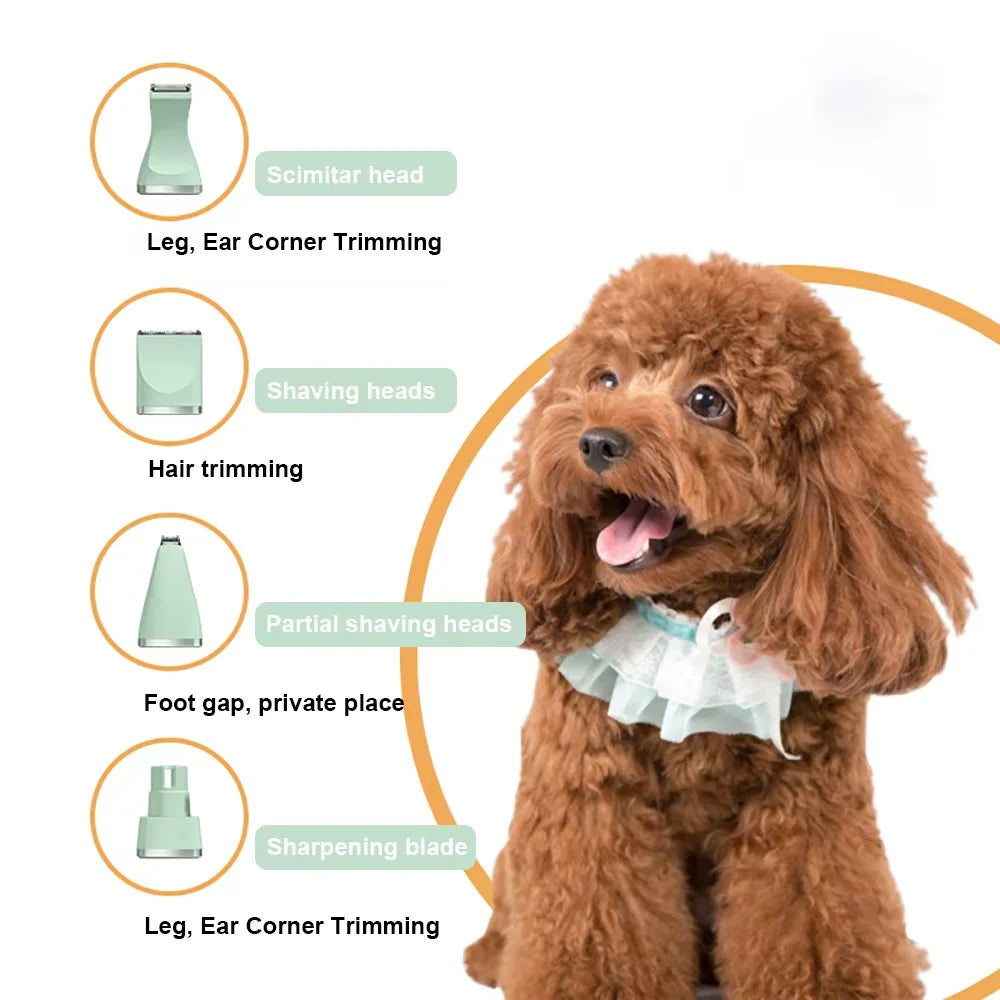Dog Clipper 3 in 1 Pet Electric Hair Shaver with Cat Nail Grinder Trimmer Dog'S Haircut Grooming Tools Cat Claw Cutter