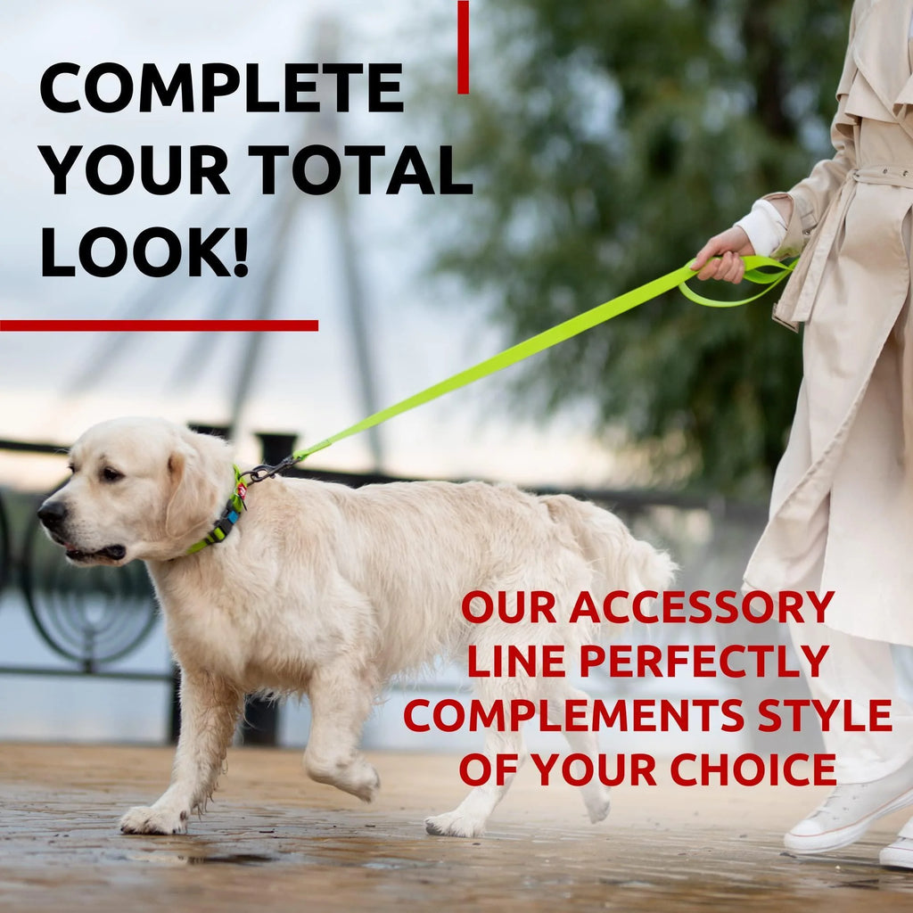 Waterproof Dog Leash 4 Ft & 6 Ft Anti-Slip All Sizes Green
