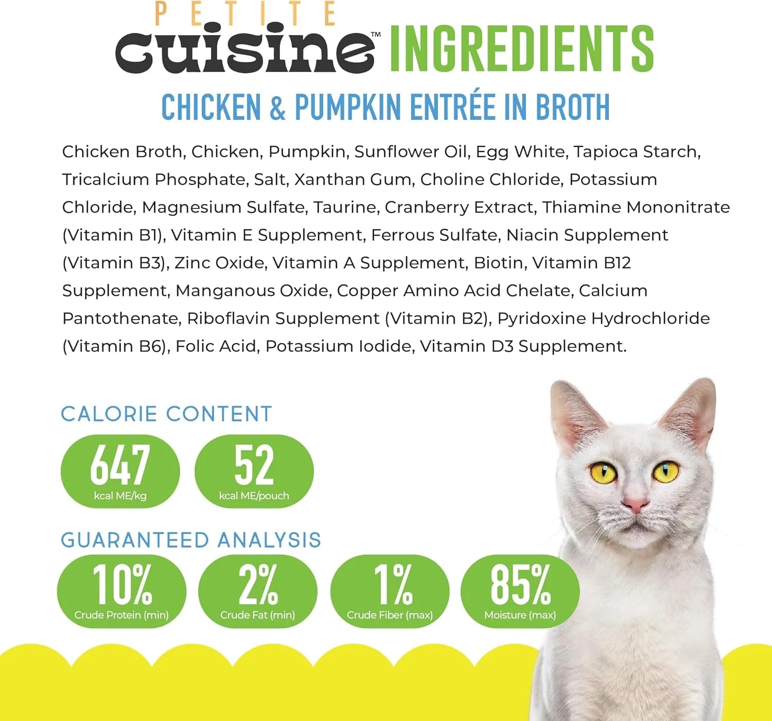Whole Foods Wet Cat Food, Chicken & Pumpkin Entree in Broth, 2.8 Oz. Can (24 Count)