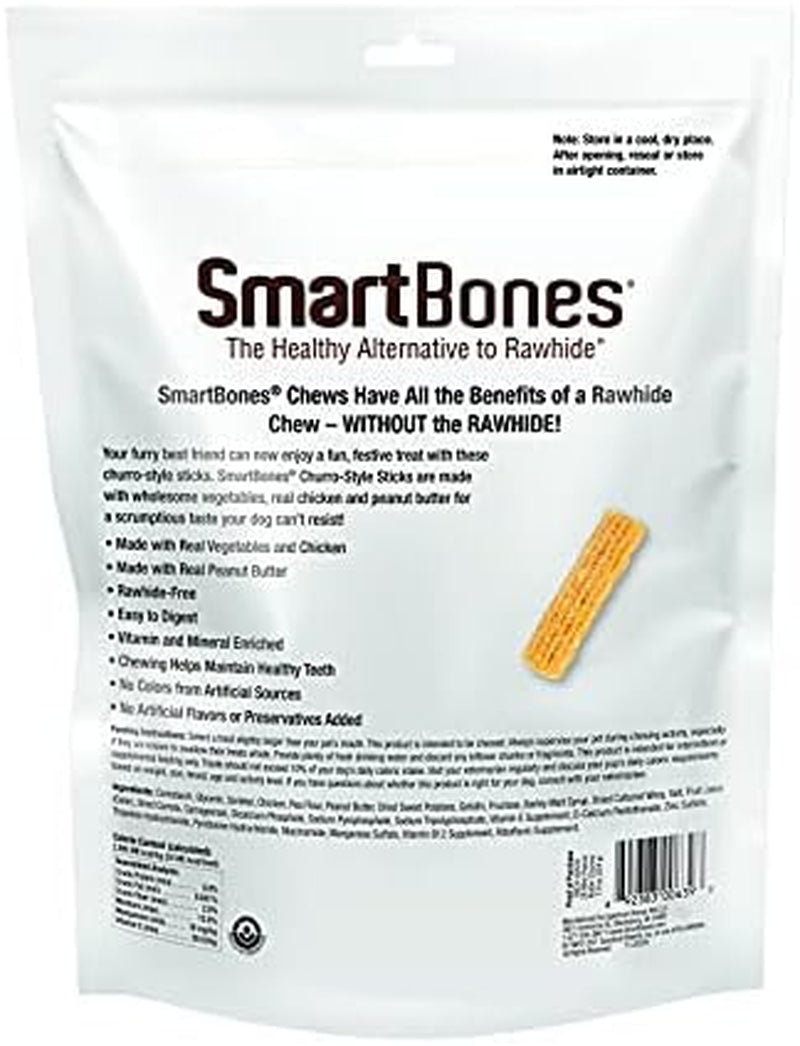 Churro-Style Mini Sticks 28 Count, Made with Real Peanut Butter, Rawhide-Free Chews for Dogs, 7.90 Ounce (Pack of 1)