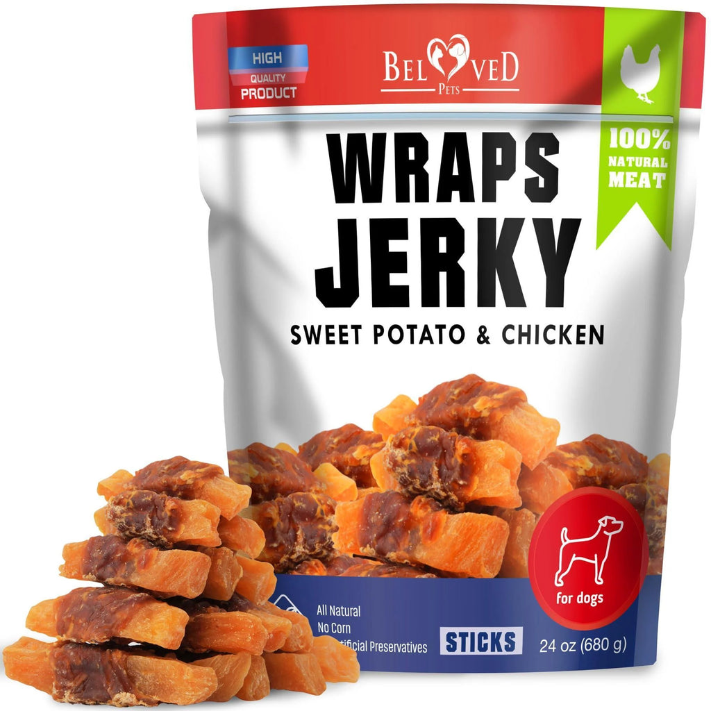 Chicken Jerky Dog Treats 24 Oz Human-Grade Grain-Free Sweet Potato
