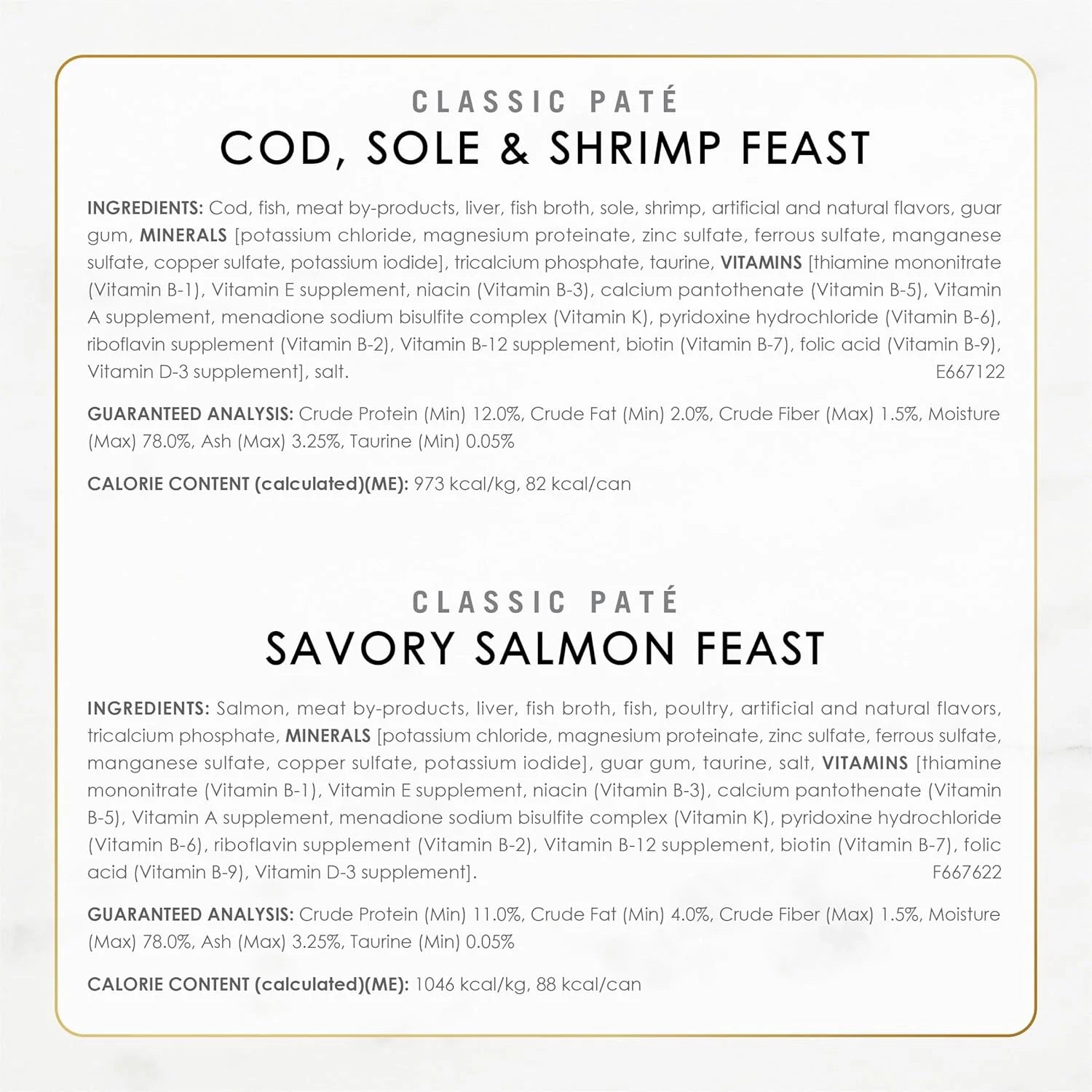 Seafood Classic Pate Collection Grain Free Wet Cat Food Variety Pack - (Pack of 36) 3 Oz. Cans