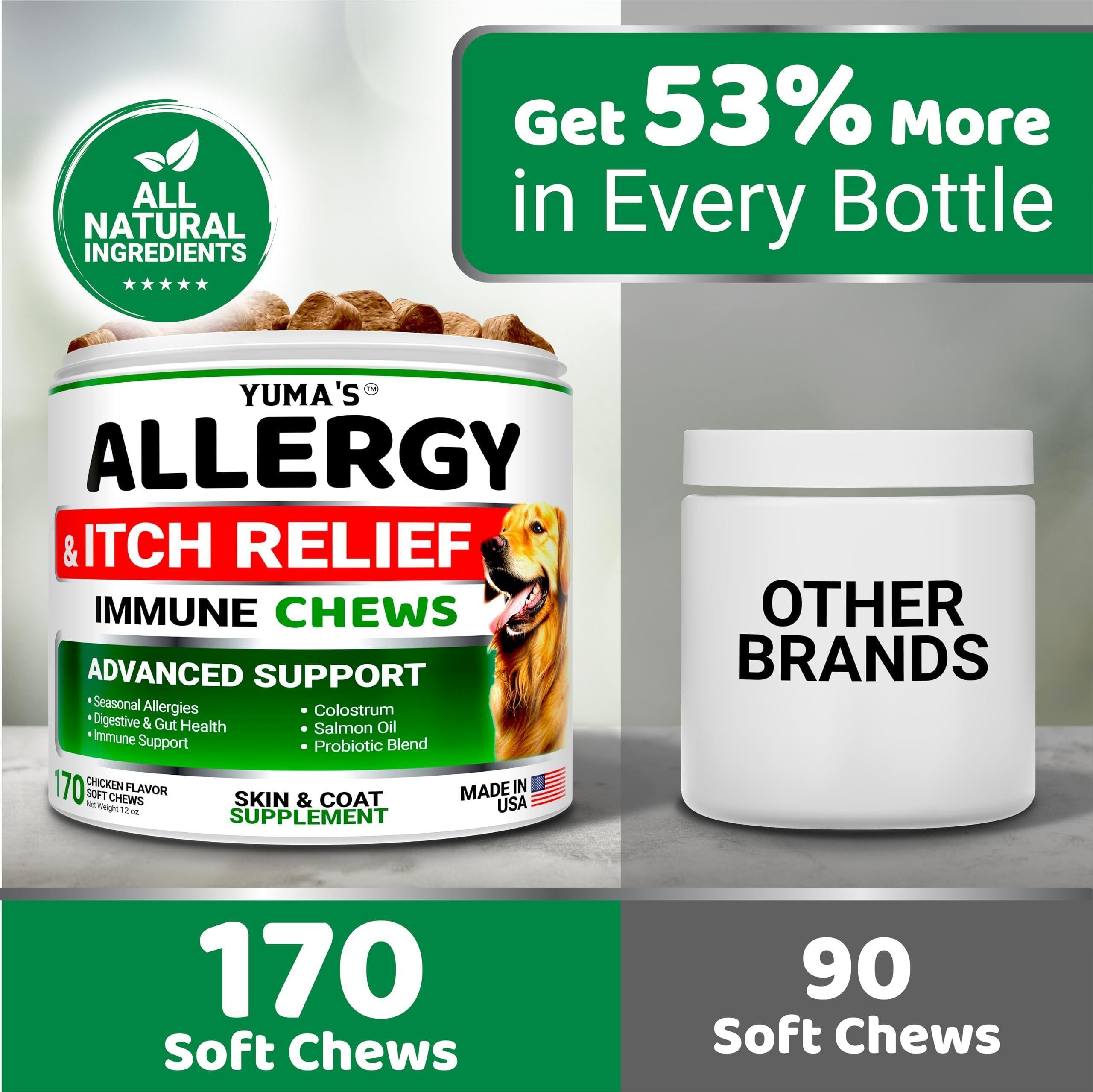 Dog Allergy Relief Chews 170 Count Itchy Skin Relief