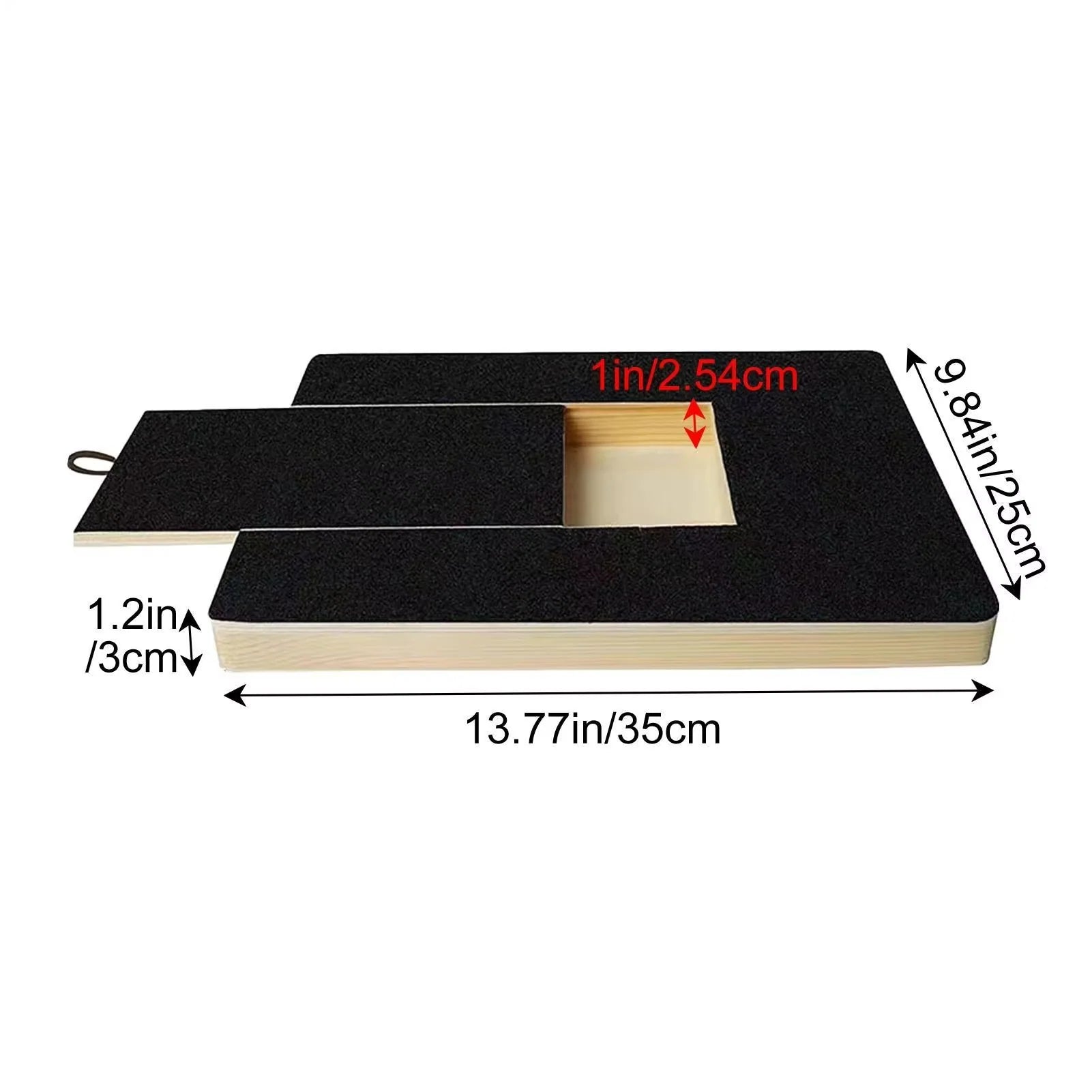 Dog Nail Scratch Board with Treat Drawer, Wooden Nail Scratch Pad for Dogs for Stress-Free Grooming, Dog Scratching Board with Treat Box, Pet Nail Filing Toy for All Breeds