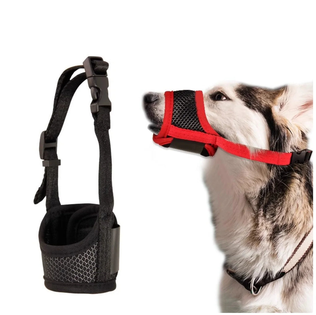 Adjustable Dog Muzzle - Breathable Anti-Biting Chewing Mouth Guard for Small Medium Large Dogs