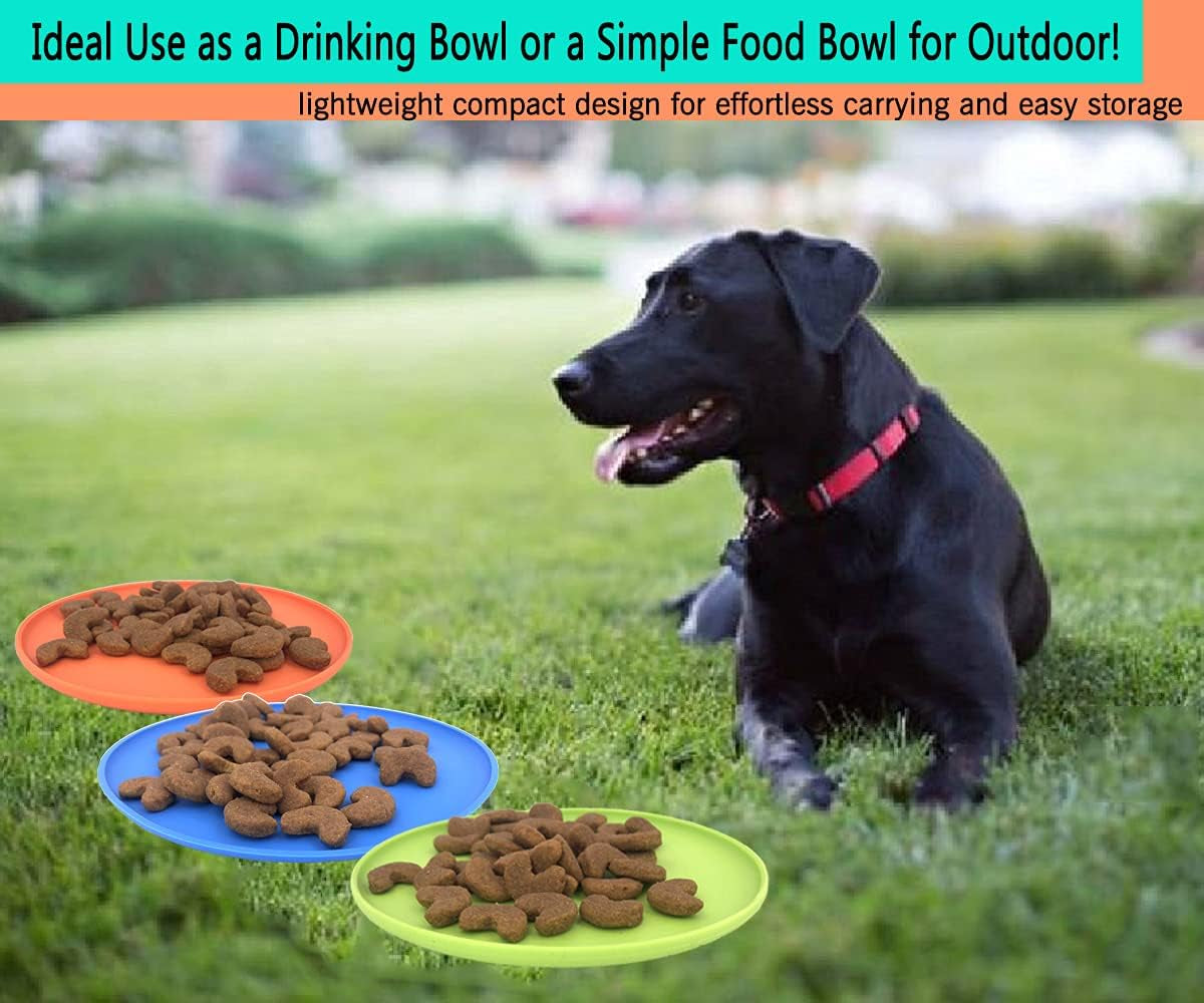 Dog Flying Disc, 3 Pack Dog Flyer Toys, Soft Rubber Interactive Lightweight Flying Disc Dog Toy for Small Large Dogs - Floats in Water & Safe on Teet