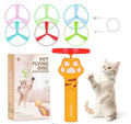 Cat Fetch Toy, Rechargeable Flying Disc Launcher with 6 Flying Discs, Cat Interactive Hunting Toys for Outdoor & Indoor