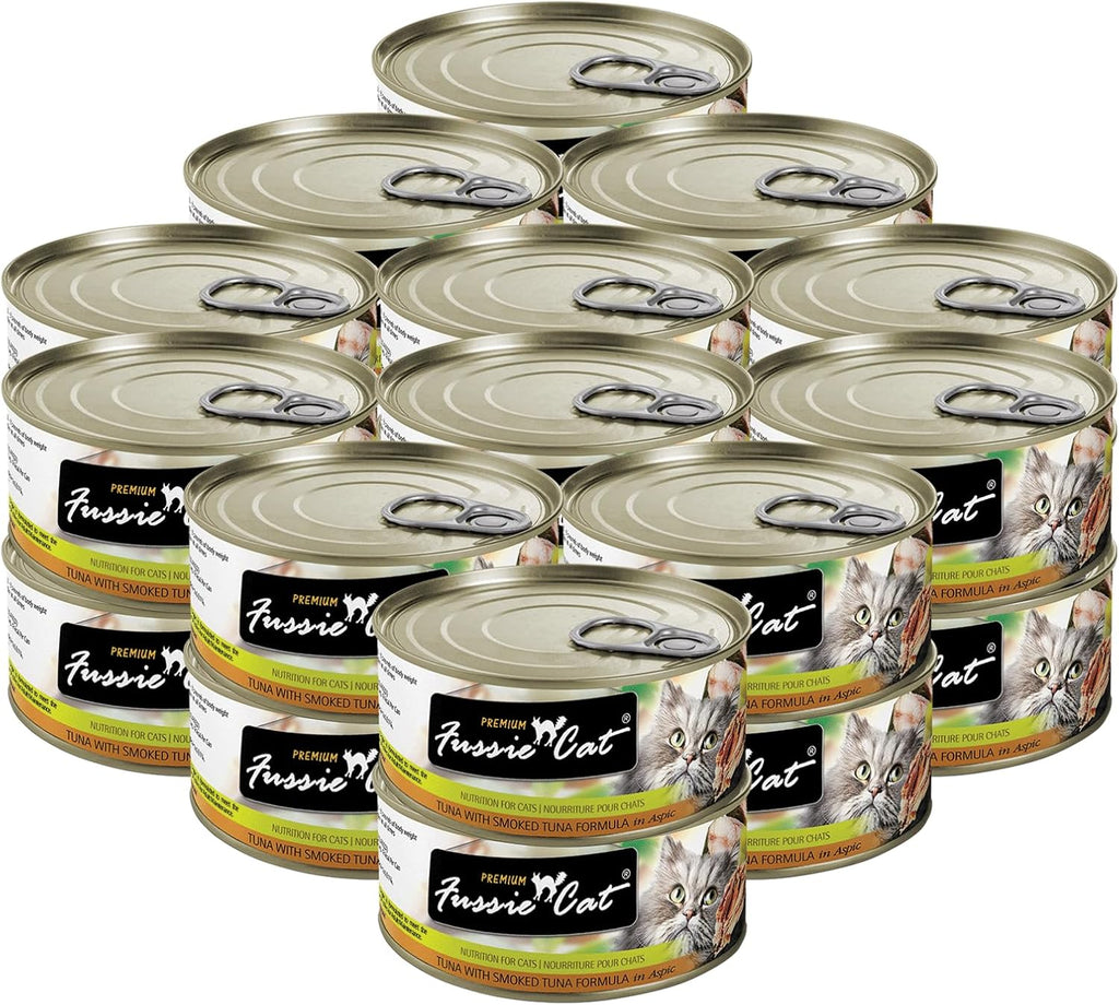 Premium Tuna with Smoked Tuna in Aspic Grain-Free Wet Cat Food 2.82Oz, Case of 24