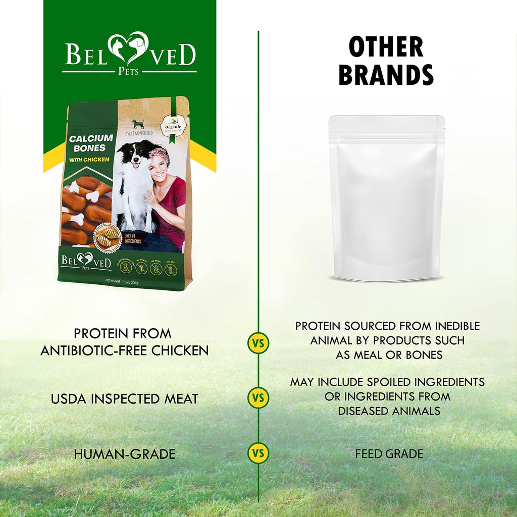 Calcium Bones for Dogs Chicken-Wrapped Rawhide-Free Chews