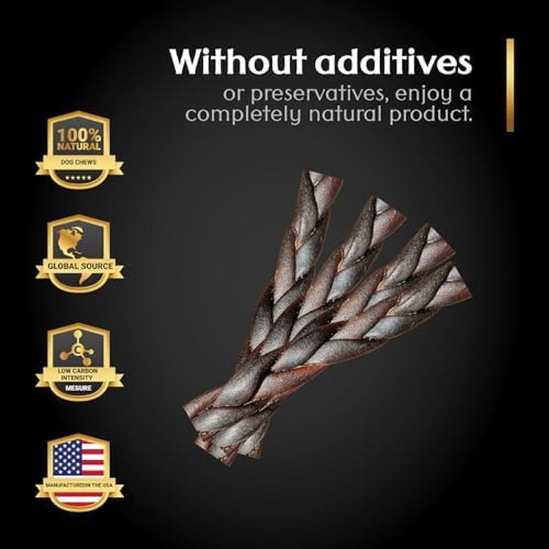 Braided Beef Collagen Dog Chews, 6" – 3 or 7 Pack
