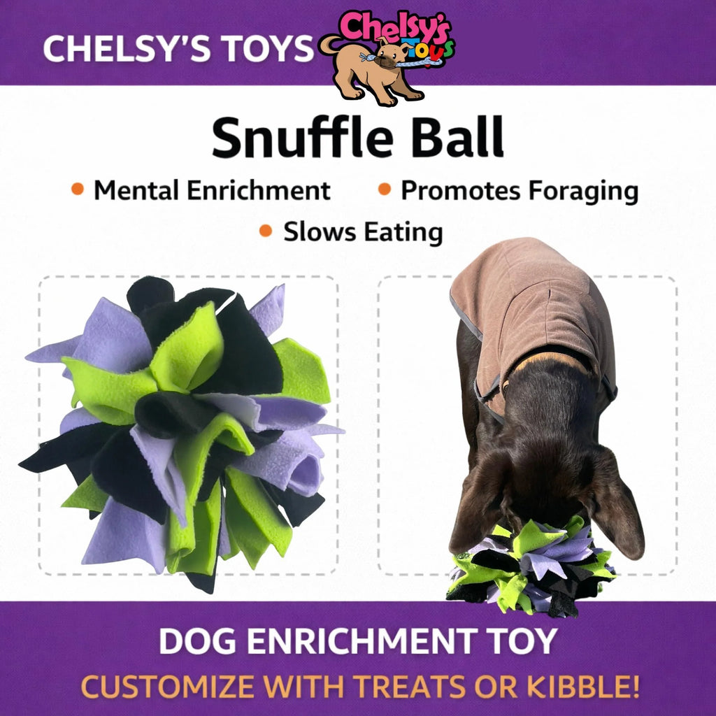 Interactive Snuffle Ball & Treat-Dispenser Toy for Dogs Teething Relief Blue