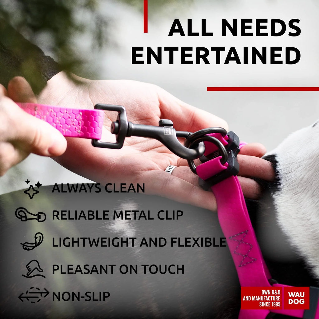 Waterproof Dog Leash 4 Ft & 6 Ft Anti-Slip All Sizes Pink
