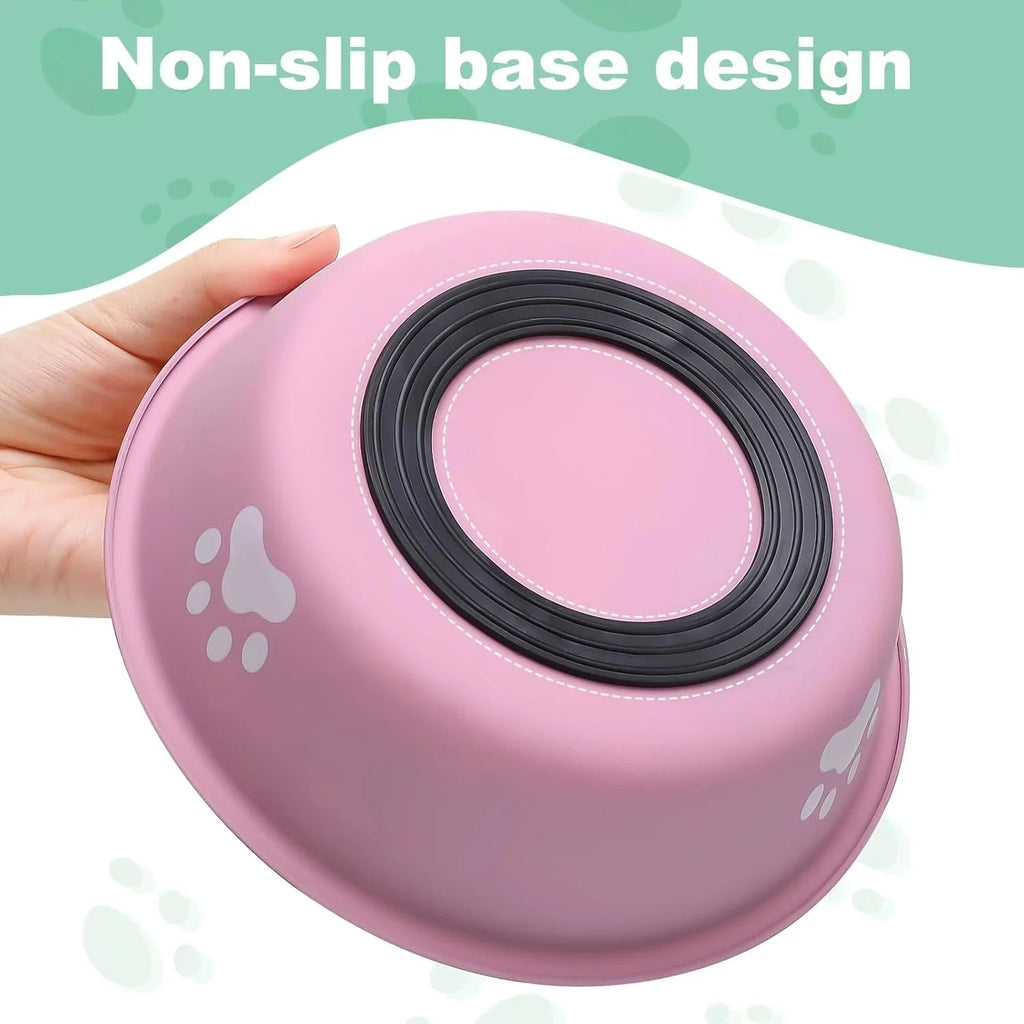 Dog Bowls Stainless Steel Dogs Feeding Bowls with Non-Slip Silicone Sole Dog Food Water Bowl Pet Bowl Dog Dishes for Dog Cat Pet