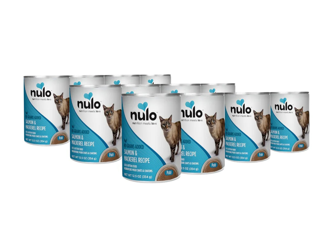 Nulo Salmon & Mackerel Recipe Pate Wet Canned Cat Food, 12.5 Ounce (Pack of 12)