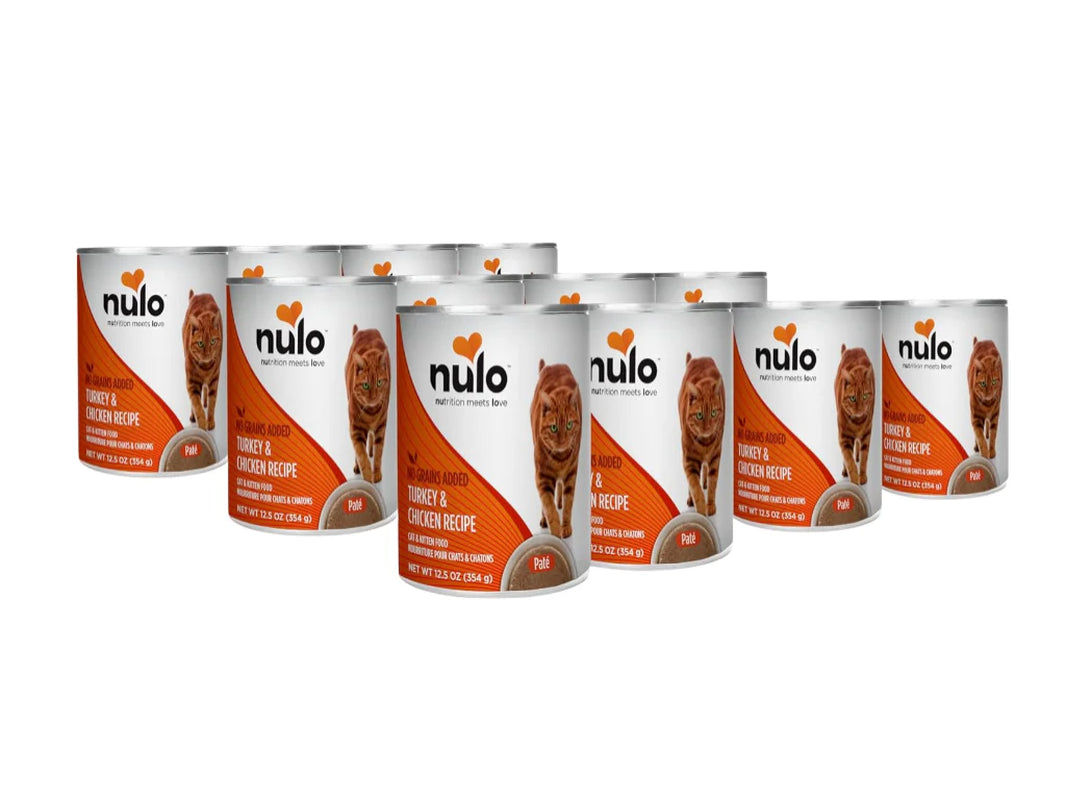 Nulo Turkey & Chicken Recipe Pate Wet Canned Cat Food, 12.5 Ounce (Pack of 12)
