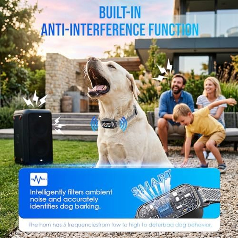 Dog Bark Collar 2 Pack, Auto anti Barking Collar for Large Medium Small Dogs 11-120Lbs, 7 Sensitivity Levels, 5 Safe Training Modes, Humane Bark Training Collar