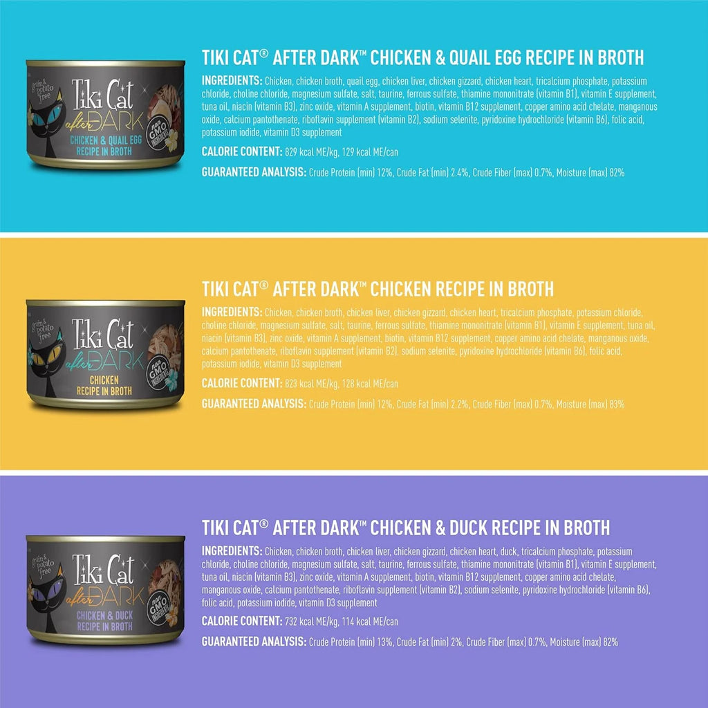 Cat after Dark, Variety Pack, High-Protein and 100% Non-Gmo Ingredients, Wet Cat Food for Adult Cats, 5.5 Oz. Cans (Pack of 8)