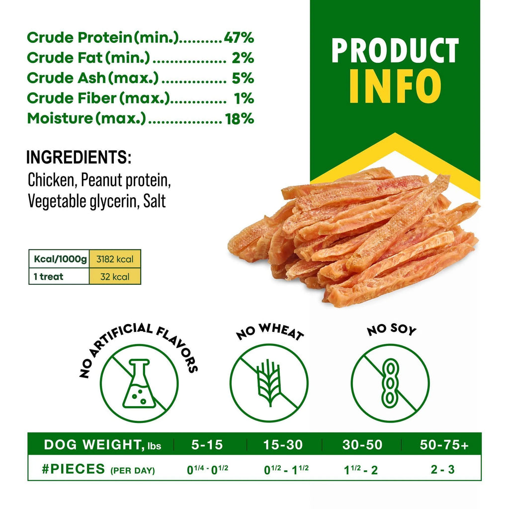 Chicken Strips Dog Treats Human-Grade Grain-Free 10.6 Oz