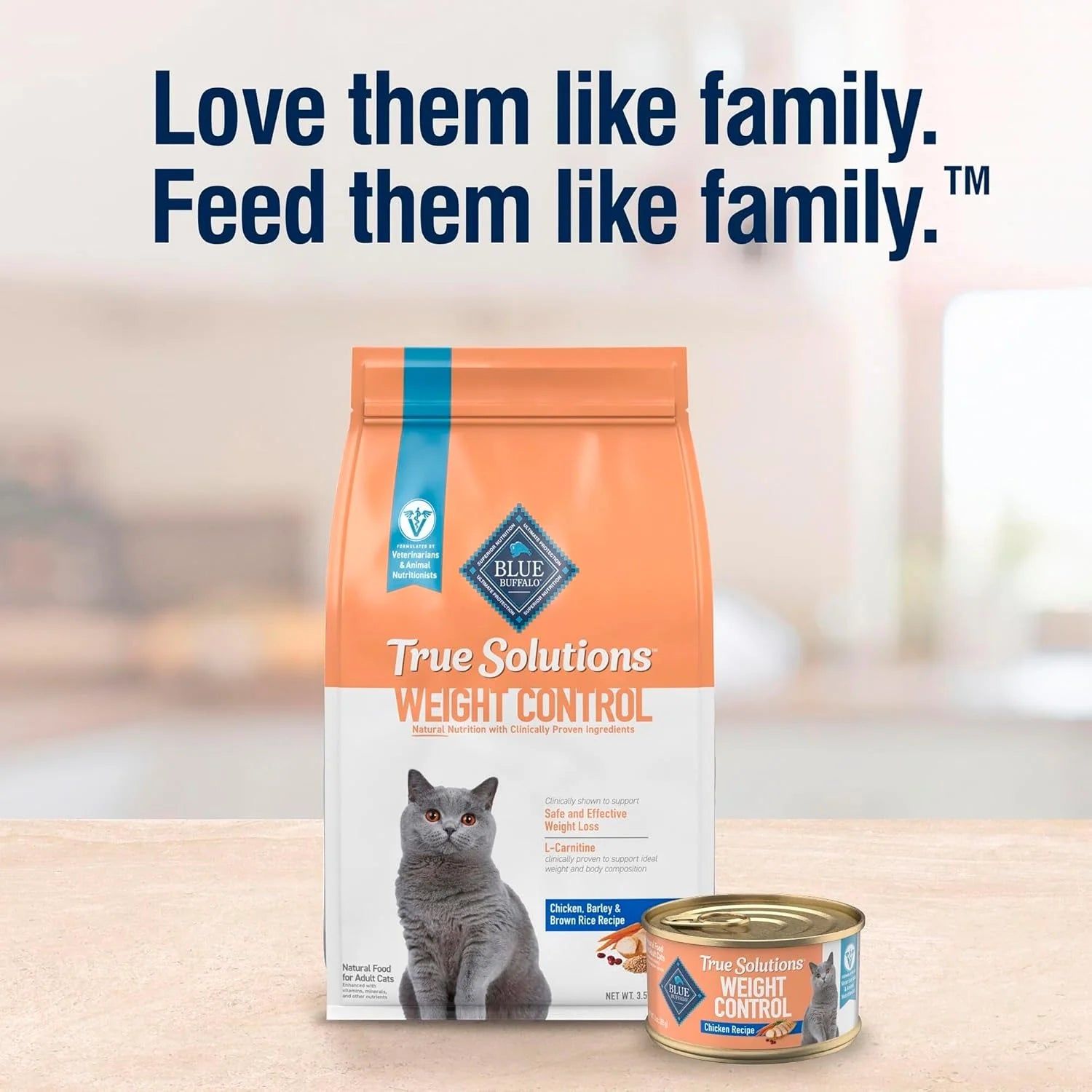 True Solutions Weight Control Natural Dry Cat Food for Adult Cats, Chicken, 3.5-Lb. Bag