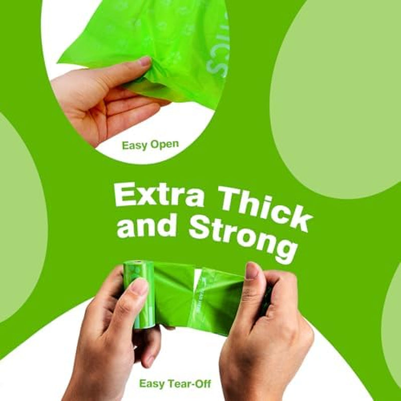 Poop Bags for Dogs,180 Bags, Waste Refuse Cleanup, Doggy Roll Refills for Outdoor Puppy Walking and Travel, Leakproof and Tear Resistant, Unscented, 12 Pack of 15, Lime Green