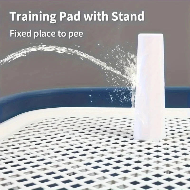 Dog Potty Training Toilet, Plastic Dog Pee Pad Holder with Removable Net, Reusable Dog Potty Trainer Dog Toilet Tray for Pets Up