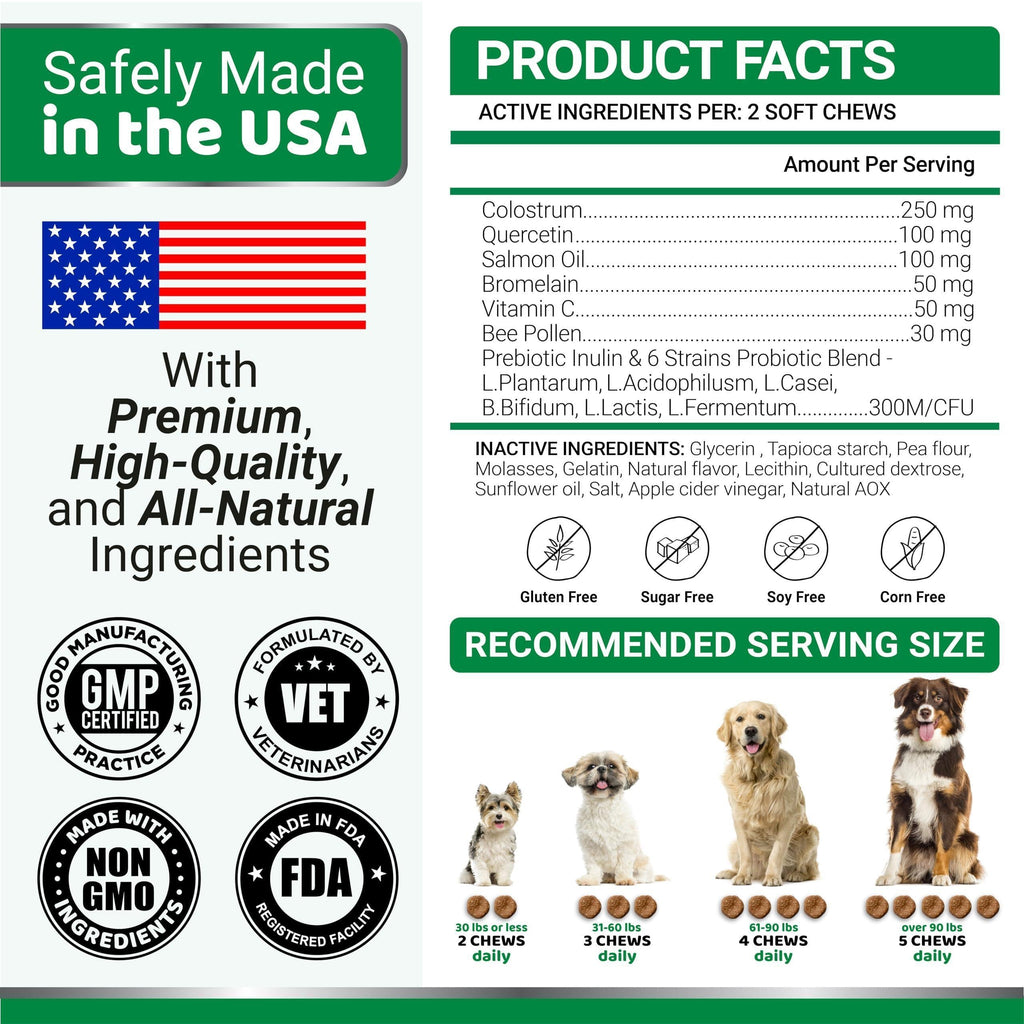 Dog Allergy Relief Chews 170 Count Itchy Skin Relief
