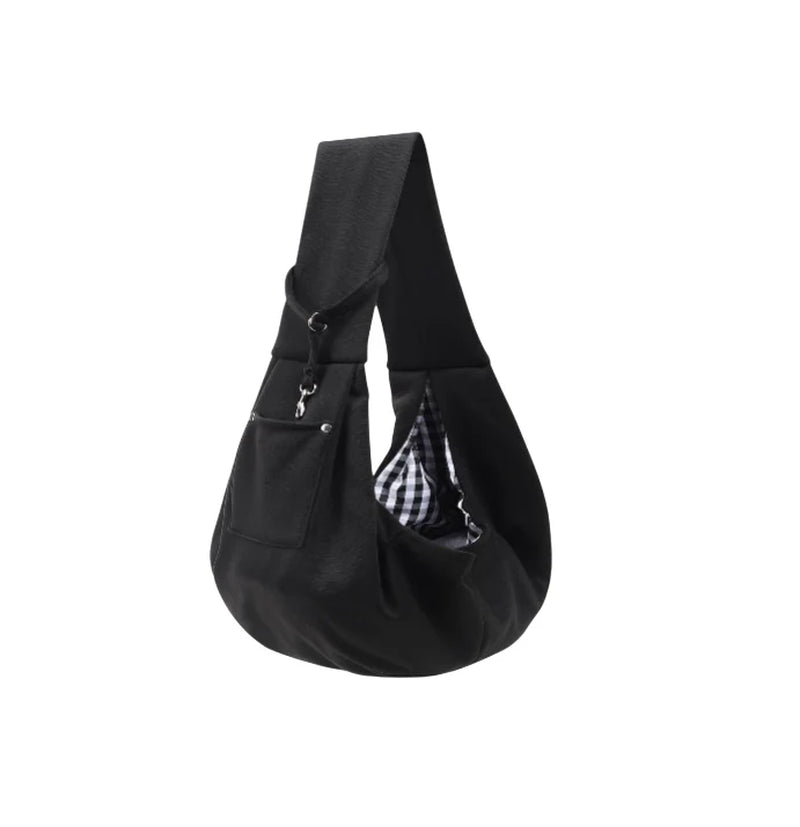 Dog Carrier Sling - Reversible Puppy Carrier Purse with Storage Pocket, Hand-Free Dog Sling Carrier for Carry Small Dogs and Cats, Travel Safety Harness, Dog and Cat Harness