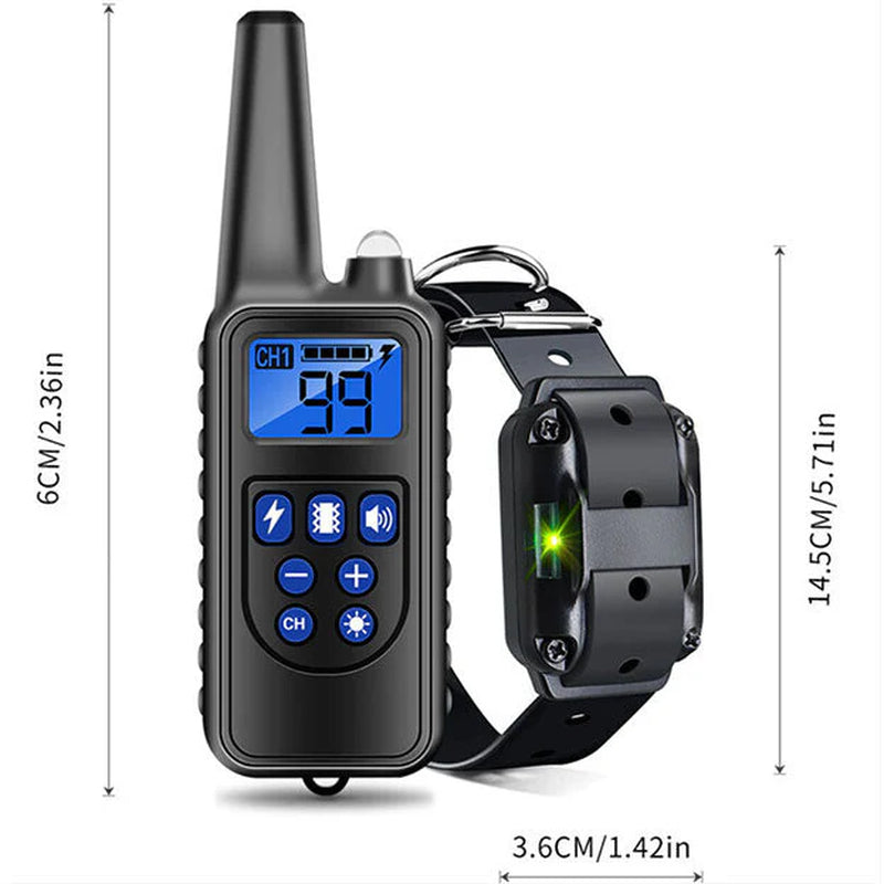 Luxora Rechargeable Waterproof Dog Training Collar with Remote, Multi-Mode Shock, Vibration