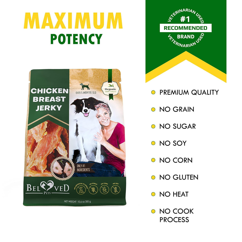 Chicken Jerky Dog Treats Organic 300 G