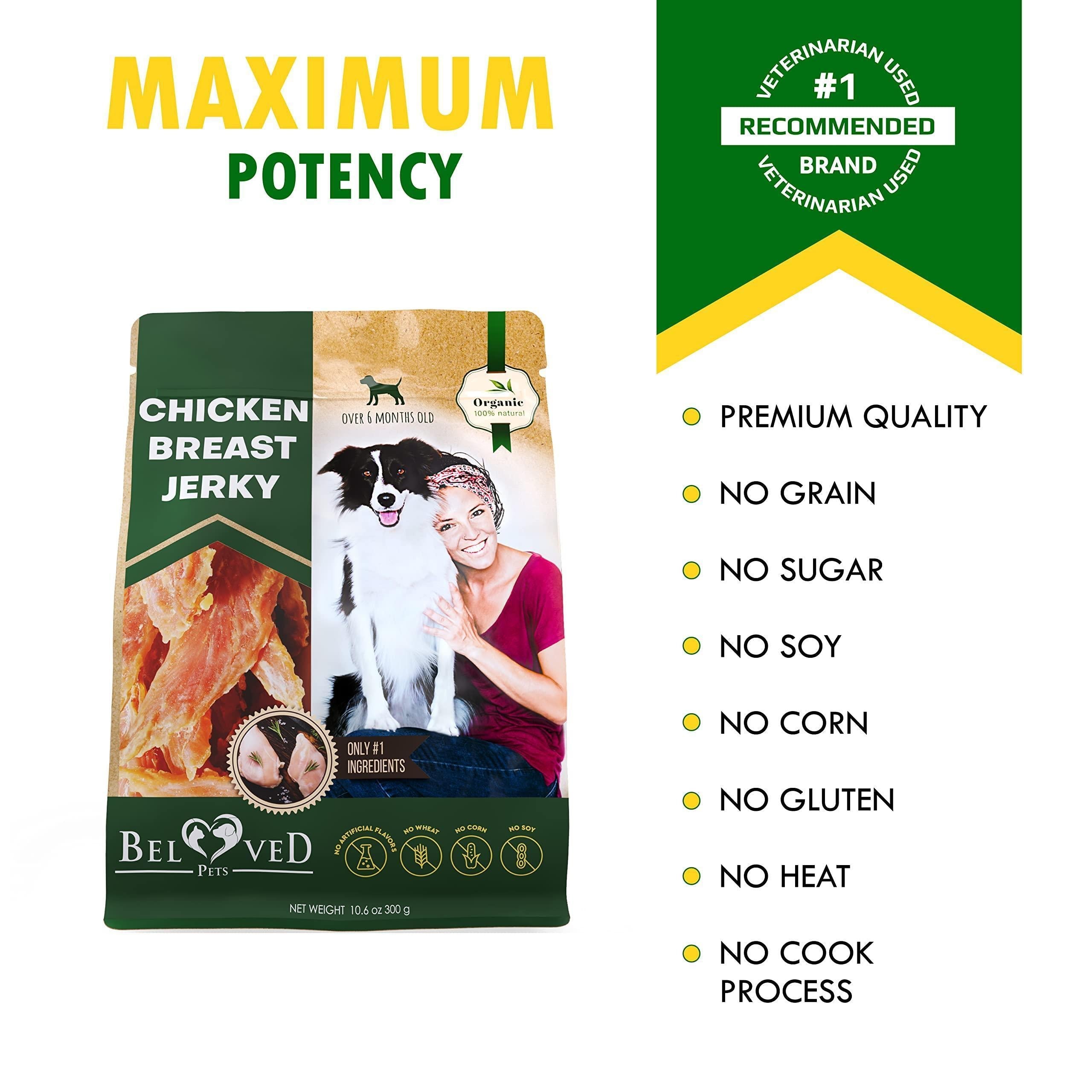 Chicken Jerky Dog Treats Organic 300 G