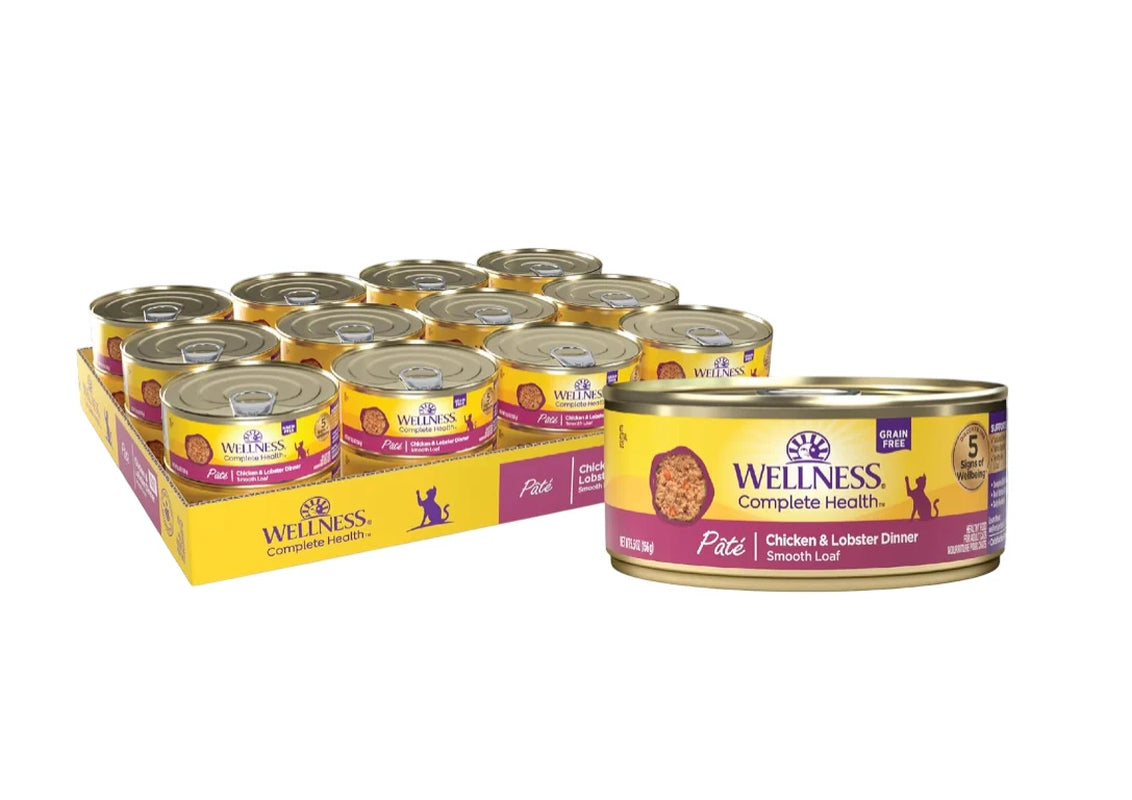 Health Pate Adult Wet Cat Food, Natural, Protein-Rich, Grain Free, 3 Ounce, 24 Pack, Chicken & Lobster
