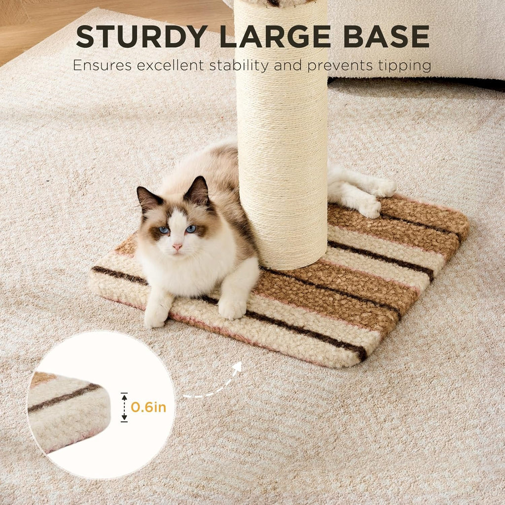 Cat Scratching Post 34 Inches Heavy Duty and Thick Scratching Post Sisal Rope with Hanging Ball and Mice for Indoor Cats