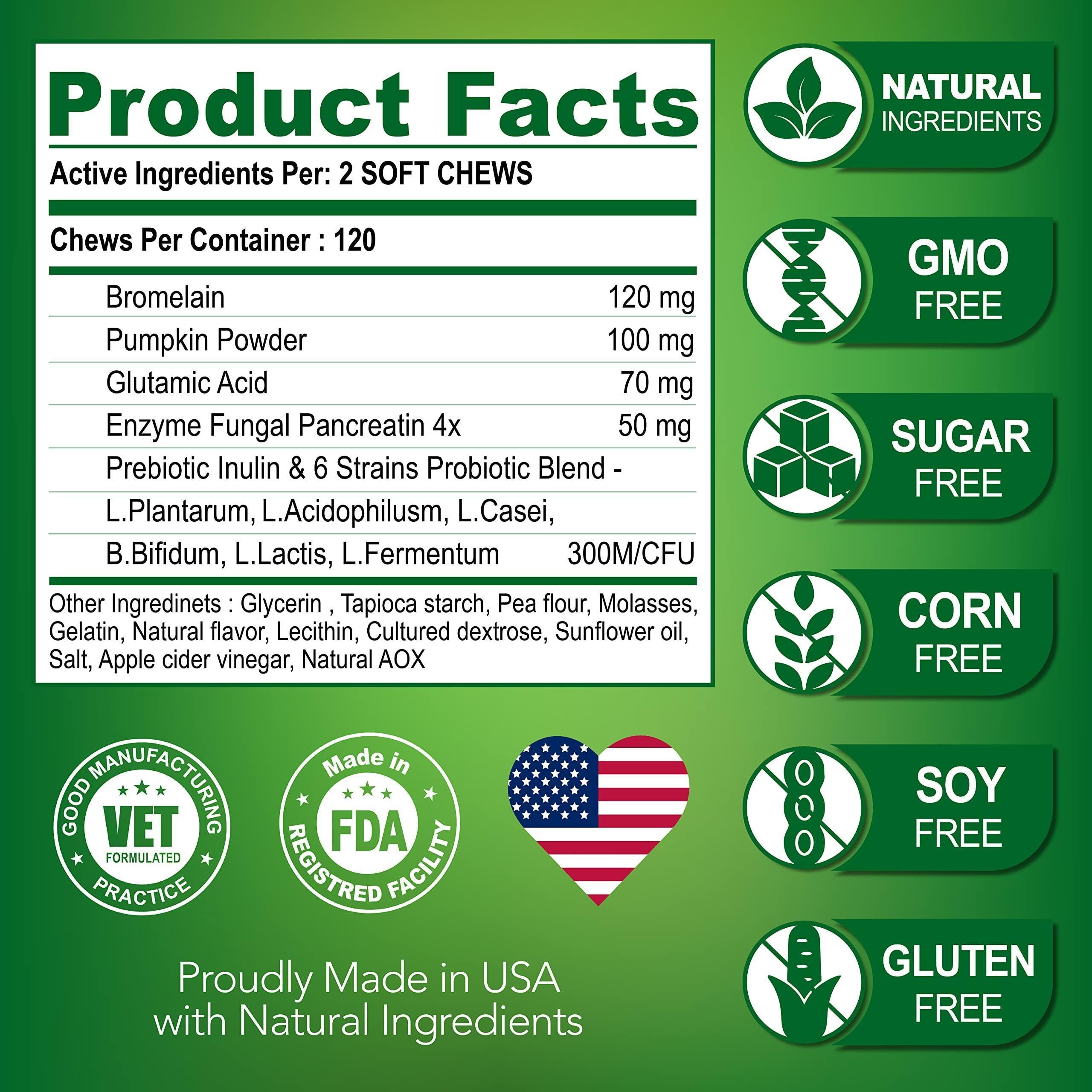 No Poo Chews for Dogs Coprophagia Stool-Eating Deterrent Probiotics 120 Count
