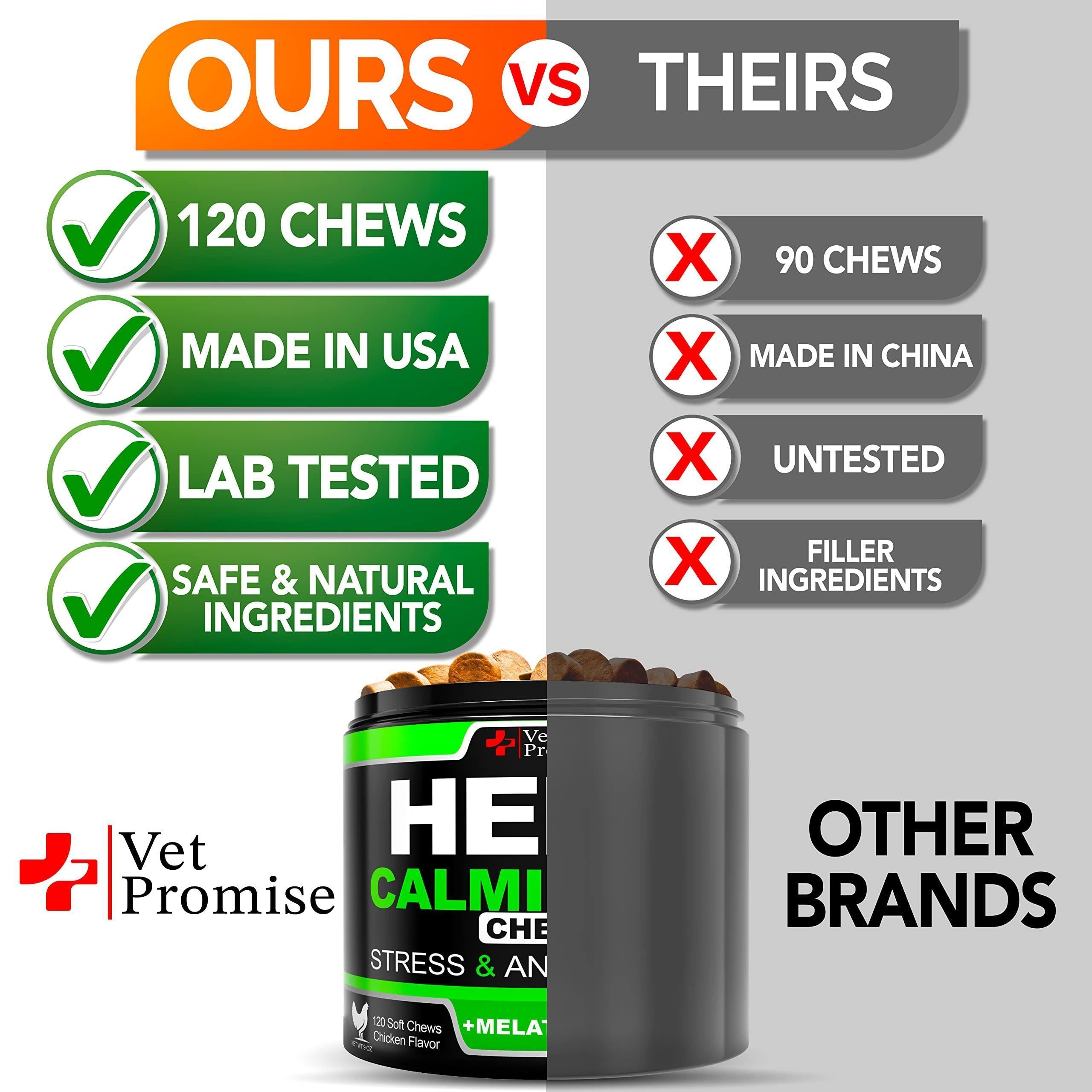 Hemp Calming Chews for Dogs 120 Count Anxiety & Stress Relief
