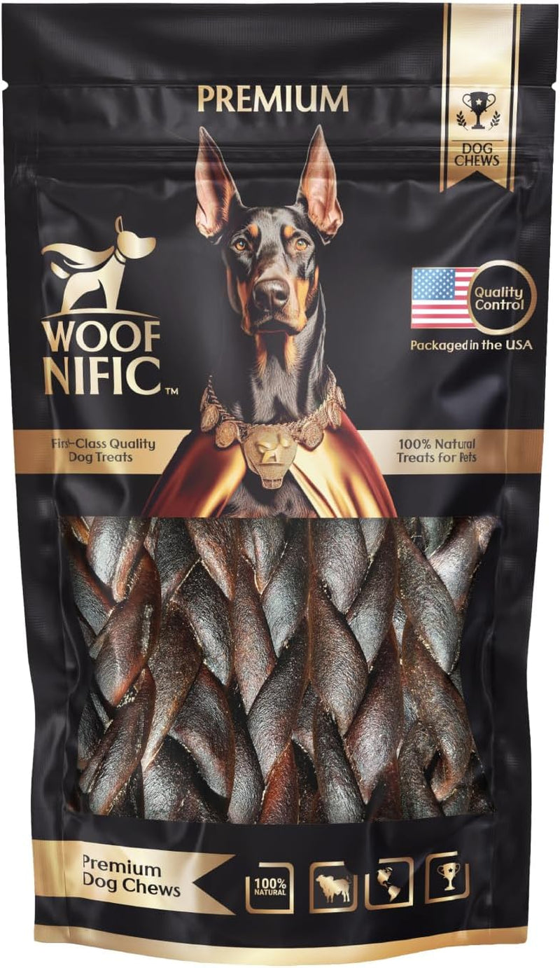 Braided Beef Collagen Dog Chews, 6" – 3 or 7 Pack