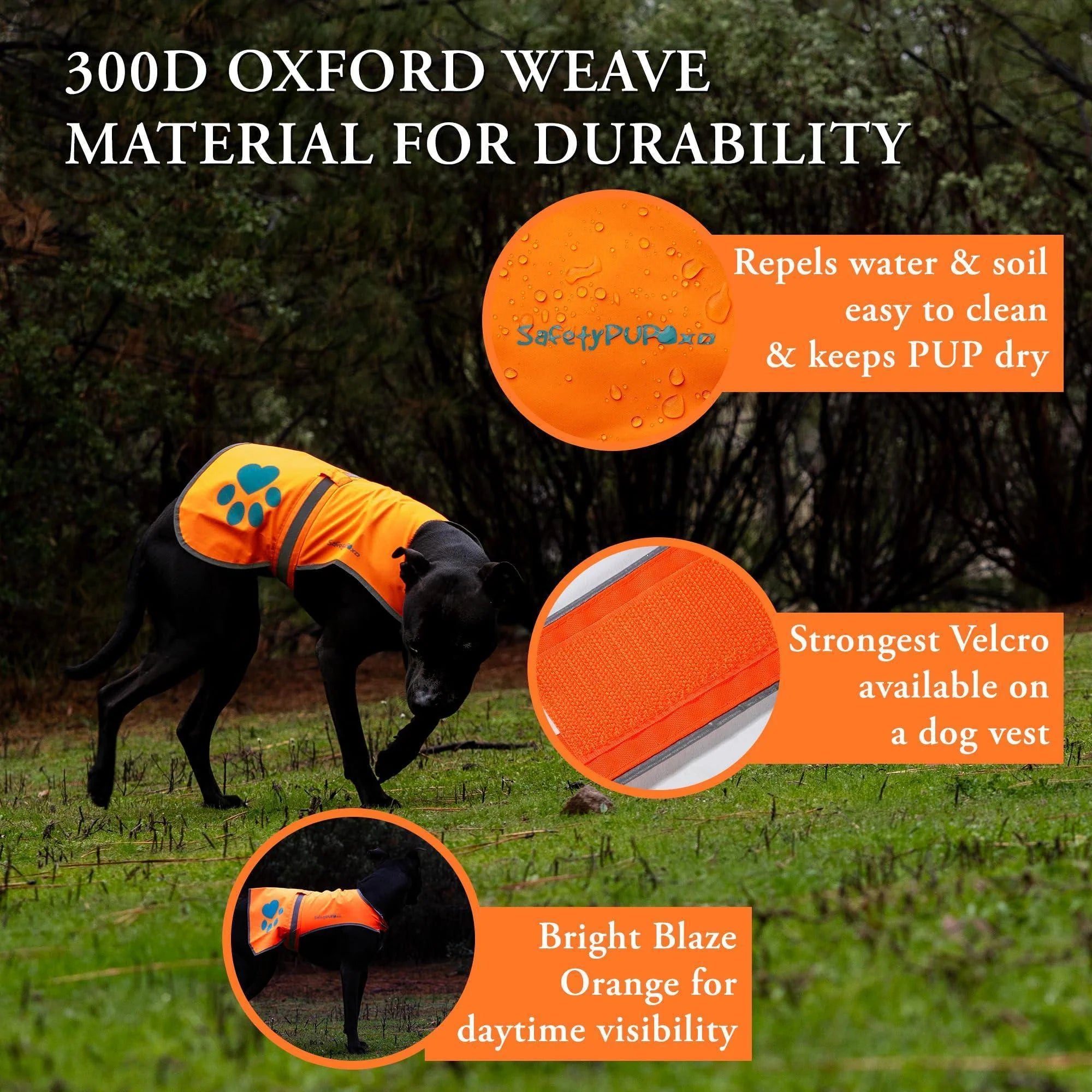 Reflective Dog Vest Hi-Vis 18.5 in Chest X 15 in Neck