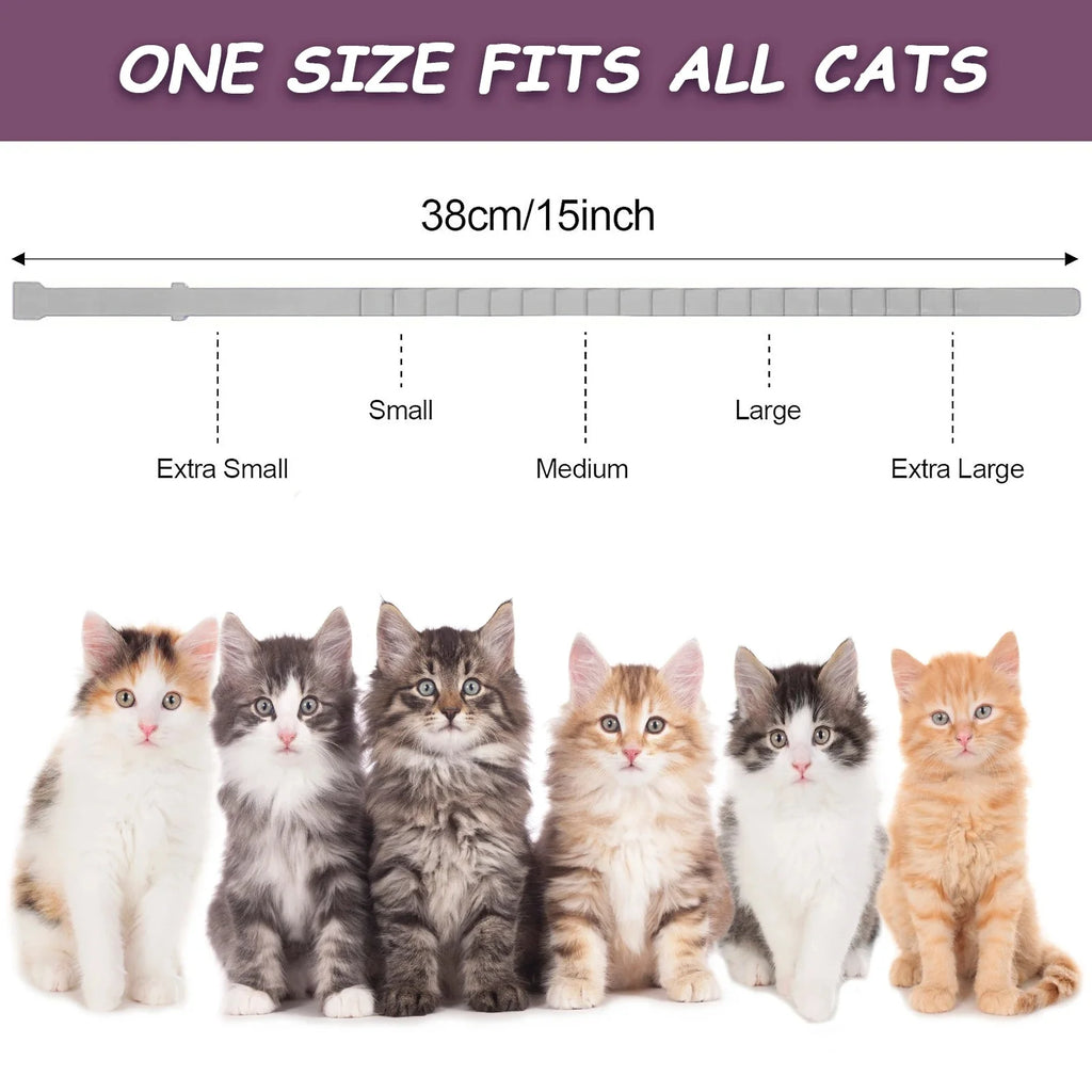 Pet Calming Collar for Cats Dogs Adjustable Anxiety Pheromone Reducing Pet Collar Lasting Natural Calm Relax Soothing Collars (4 Pcs)