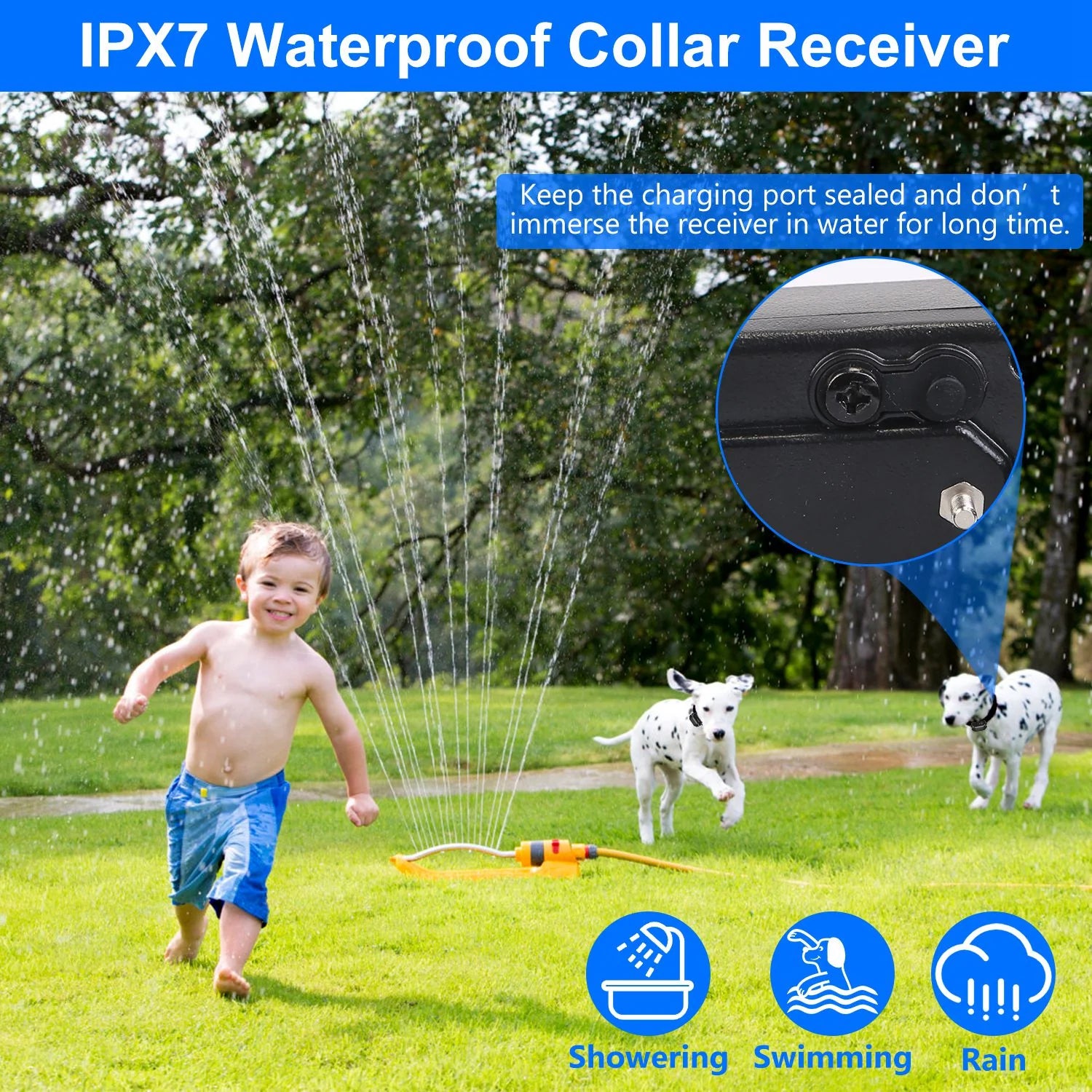 1Set Wireless Electric Dog Fence Pet Shock Boundary Containment System Electric Training Collar for Small Medium Large Dogs