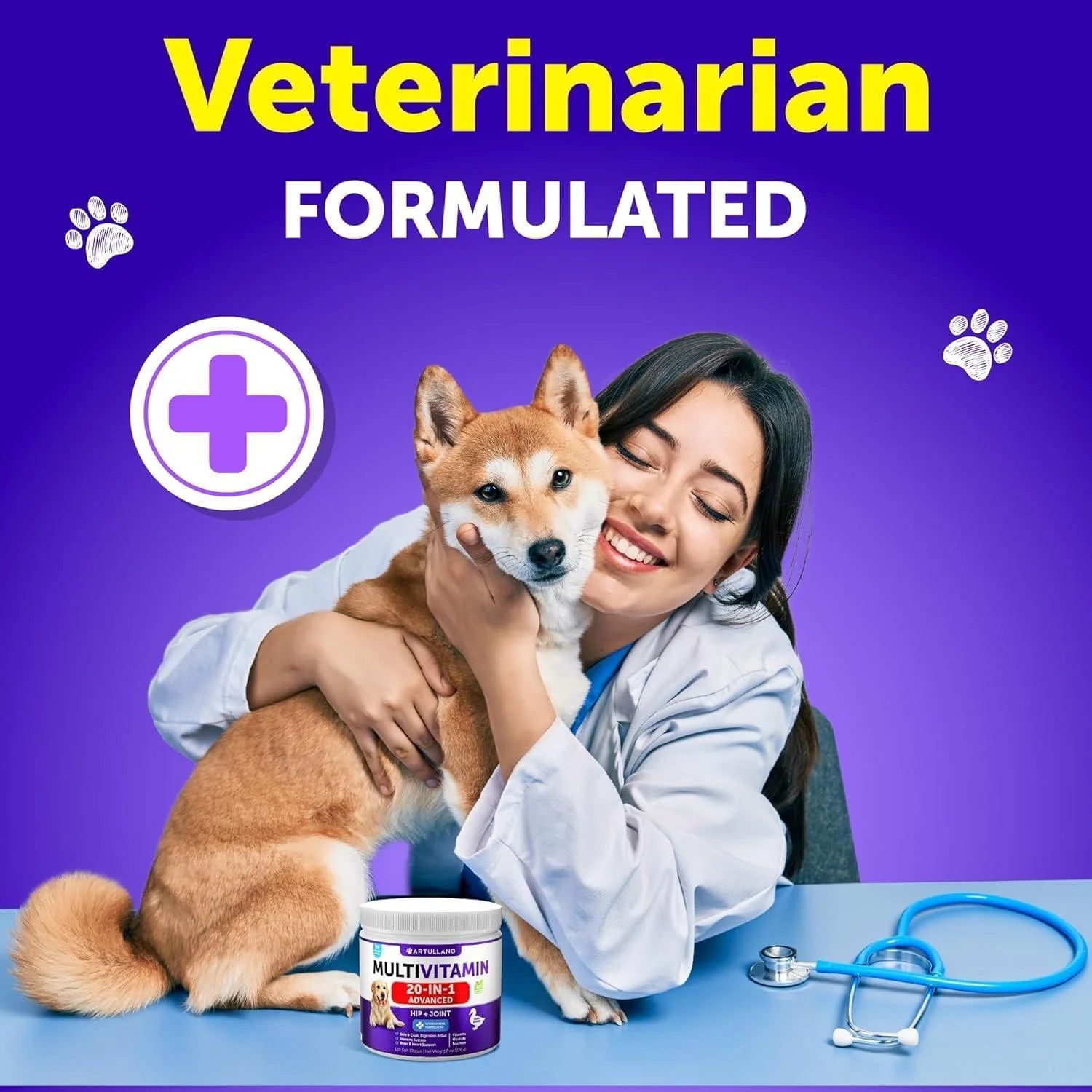 Dog Multivitamin Chews with Glucosamine 20-In-1
