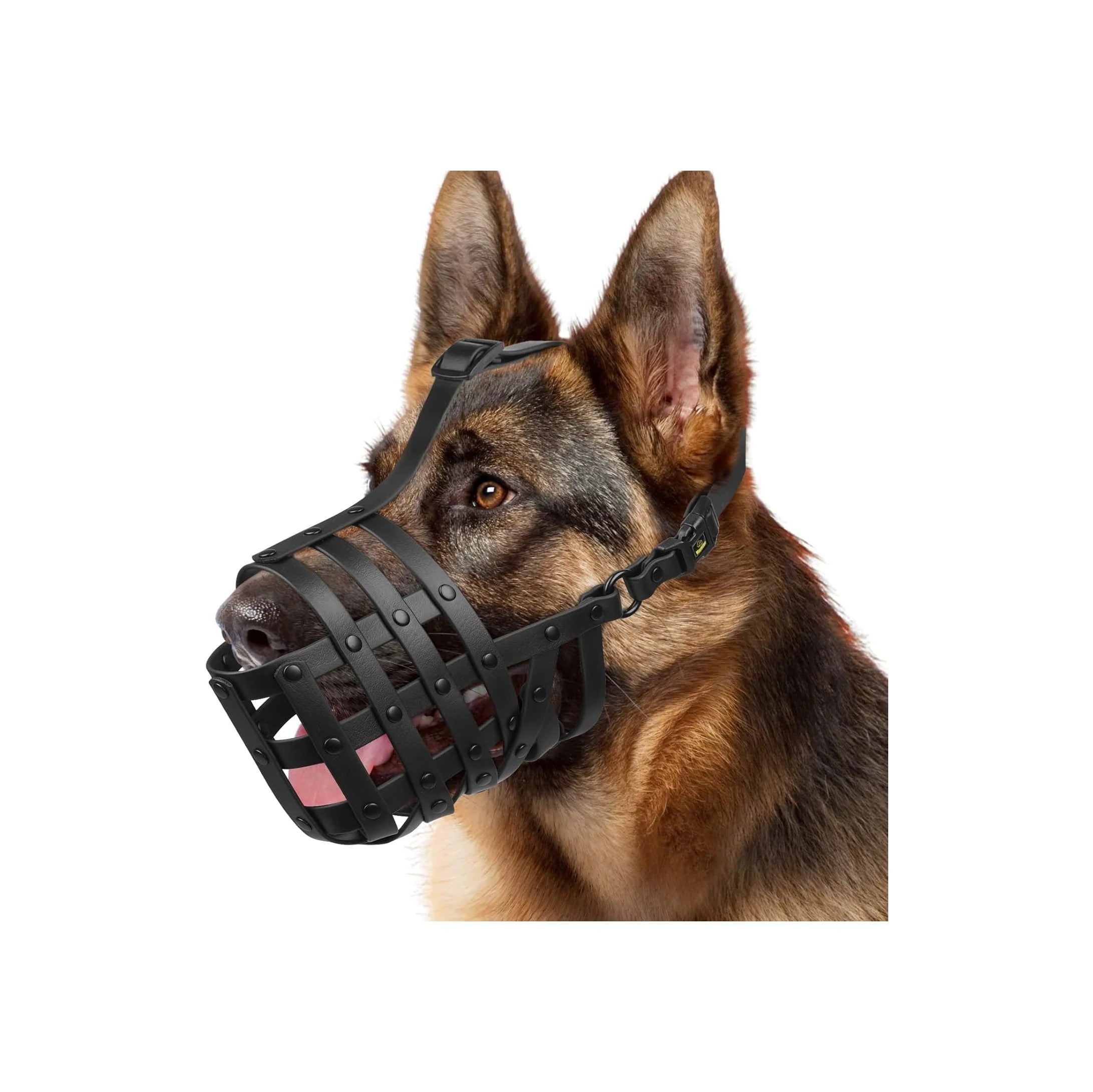 Dog Muzzle for Medium Large Dogs, Humane Basket Muzzle, Soft & Lightweight & Adjustable | anti Biting Chewing Eating, Suits Training Walks Grooming Vet Visits, Drink & Pant Easily L