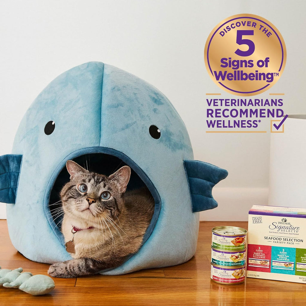 Signature Selects Shredded Adult Wet Cat Food, Natural, Protein-Rich, Grain Free, 2.8 Ounce, 8 Pack (Poultry Variety Pack)