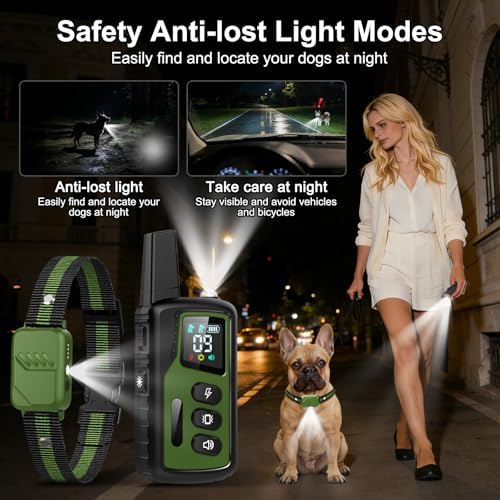 Shock Collar for Dogs, Ultimate Dog Training Collar with Remote, 4500FT Range, IP68 Waterproof, 3 Humane Modes (Beep, Vibration, Shock), Safety Lock & Safety Light – for Small, Medium & Large Dogs