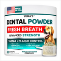 Dog Dental Powder Breath Freshener Dog Teeth Cleaning Powder Tartar and Plaque off Remover for Dogs Probiotics Multivitamin Blend Pet Oral Care Vitamins and Supplements All Breeds & Sizes
