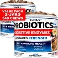 Probiotics for Dogs 340 Count 2-Pack Digestive Enzymes