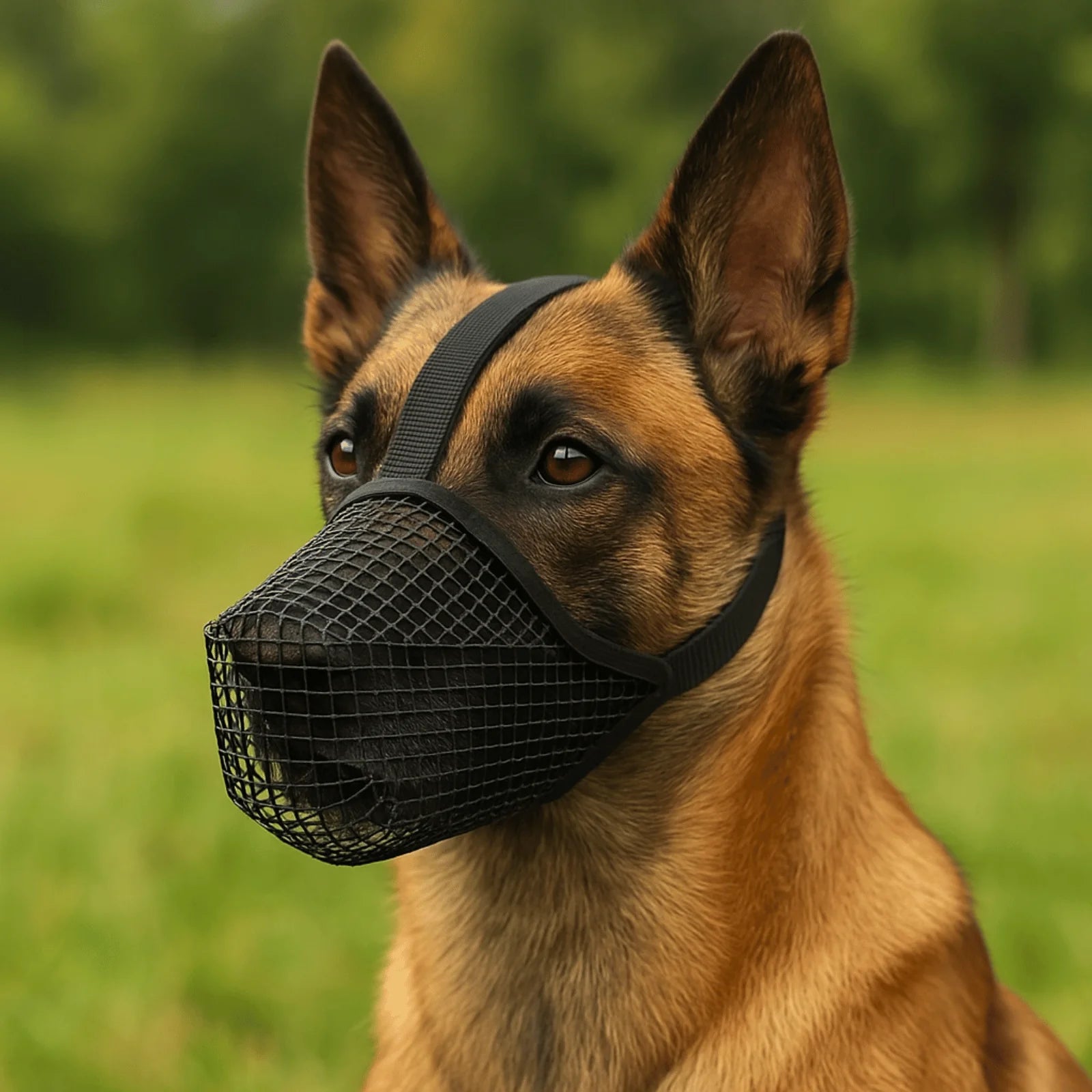 Breathable Soft Mesh Dog Muzzle – Lightweight Adjustable Basket Muzzle for Small Dogs, Comfortable and Durable Design