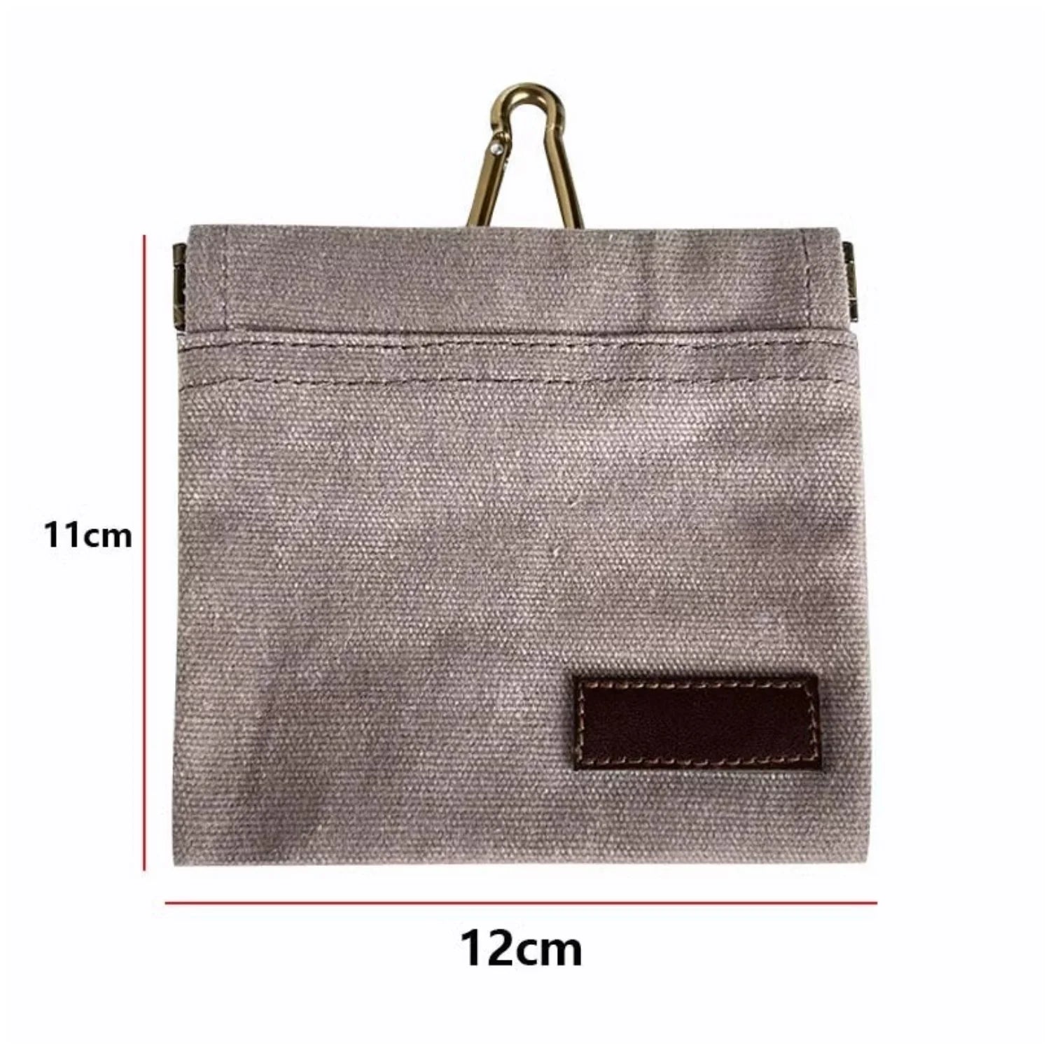 Portable Pet Treat Bag - Durable Canvas Pouch with Carabiner for Dogs & Cats