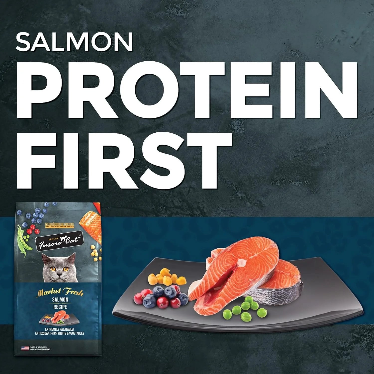 Cat Market Fresh Salmon Recipe,Dry Cat Food, 10Lb Bag